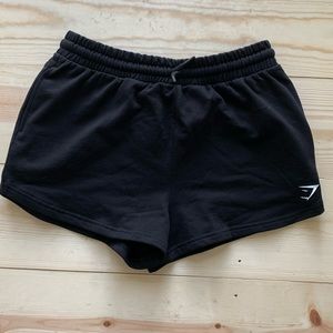 Black gym shark shorts